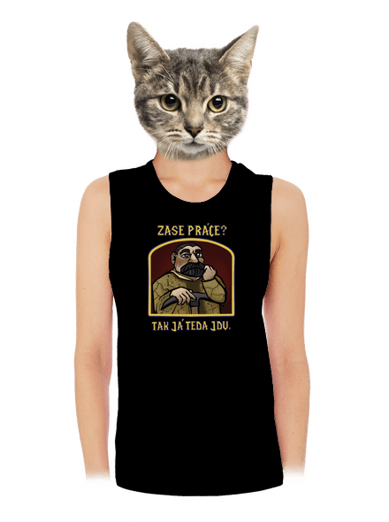 Zase práce? dámske tielko voľné Black