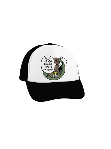 Muchotrávky zelené šiltovka truckerka Black cap