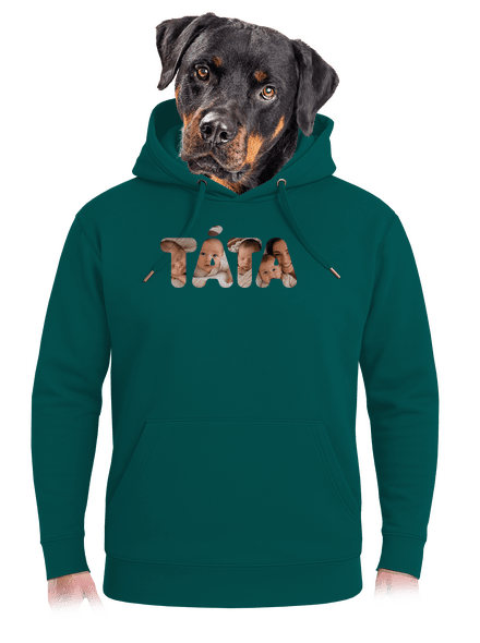 Nápis ocko z vlastných fotiek unisex mikina premium Emerald Green