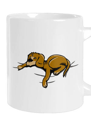 Spiaci pes veľký hrnček White