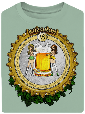 Pivný horoskop: Kozorožec unisex tričko oversized Sage