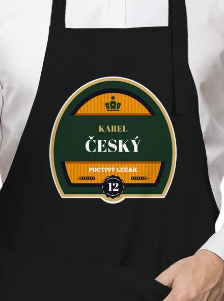 Pivná etiketa zástera Black
