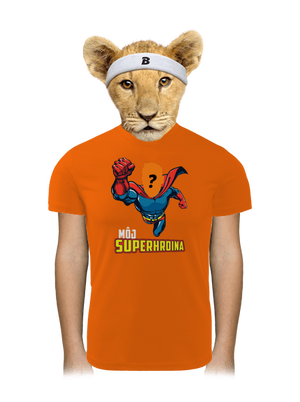 Môj superhrdina detské športové tričko Neon Orange