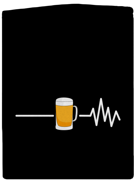 Beer help pánska mikina na zips Black