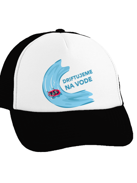 Driftujeme na vode šiltovka truckerka Black cap