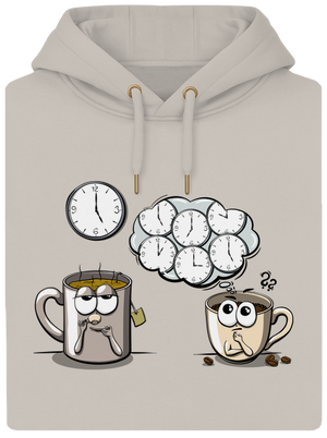 Čaj o piatej, káva stále unisex mikina premium Pastel Macchiato