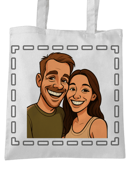 Karikatúra z vlastnej fotky taška White