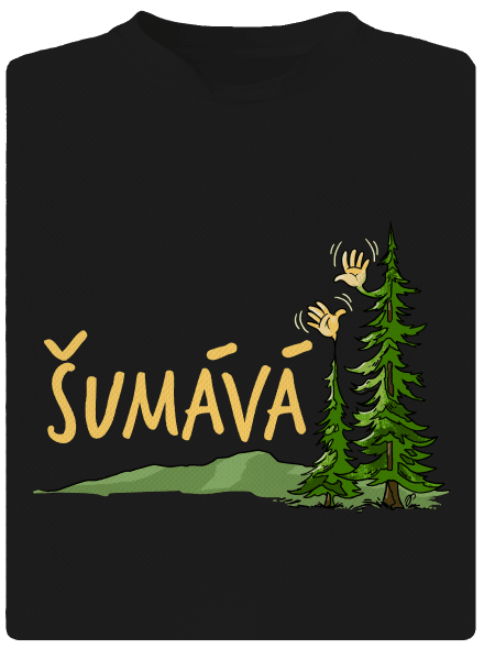 Šumává detské športové tričko Black