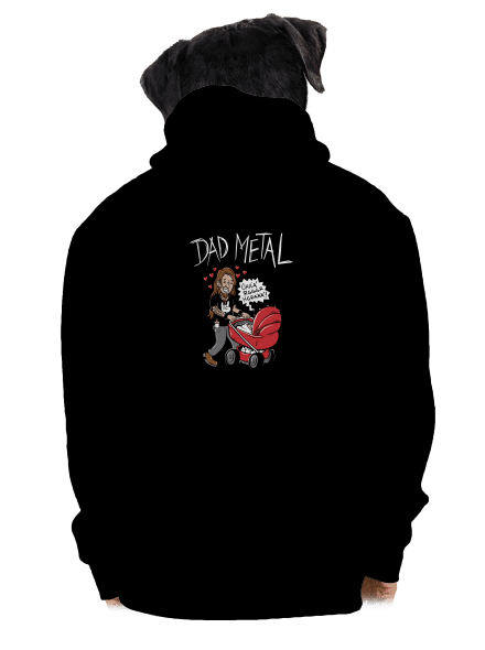 Dad metal pánska mikina na zips Black