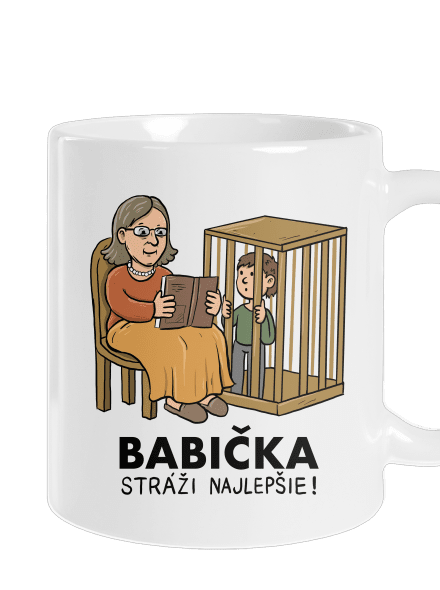 Babička stráži najlepšie klasický hrnček White