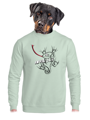 Invisible chameleon unisex mikina bez kapucne Blush Mint