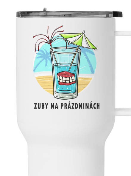 Zuby na prázdninách termohrnček White