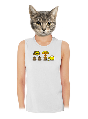 Atom bloom dámske tielko voľné White