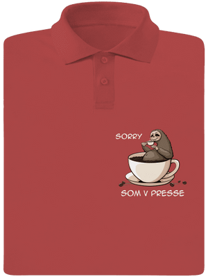 V presse pánska polokošeľa Burgundy