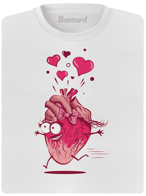 Zamilované srdiečka dámske športové tričko White