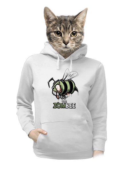 ZomBee dámska mikina klokanka White