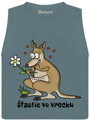 Šťastie vo vrecku dámske tielko voľné Heather Deep Teal