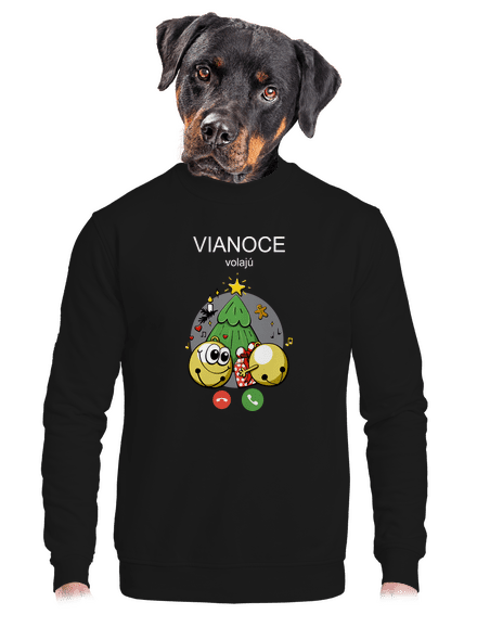 Vianoce volajú unisex mikina bez kapucne Black