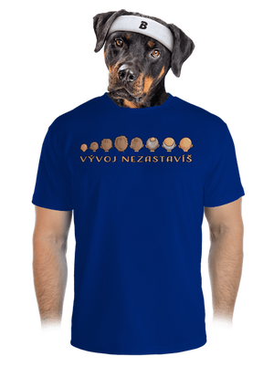 Vývoj nezastavíš pánske športové tričko Royal Blue Mal