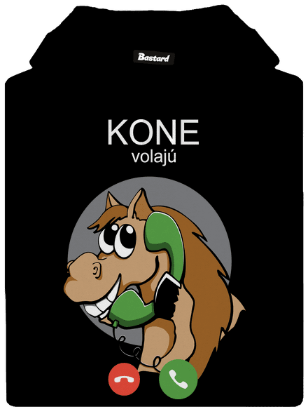 Kone volajú dámska mikina klokanka Black