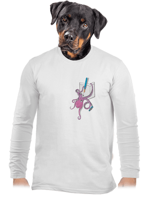 Jednoducho miluje atrament pánske dlhý rukáv White