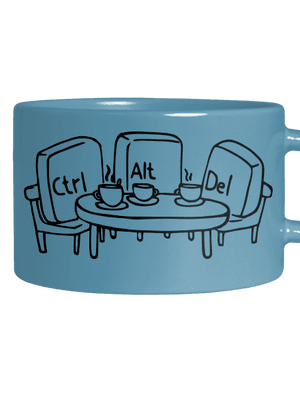 Nerozluční kamaráti hrnček makronka Blue Macaron