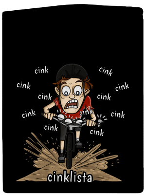 Cinklista pánska mikina na zips Black