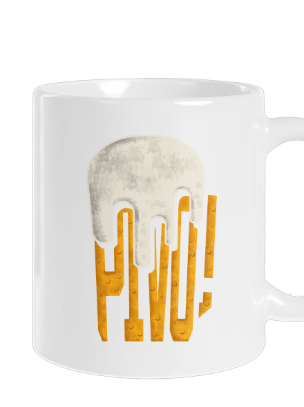 Nápis Pivo klasický hrnček White