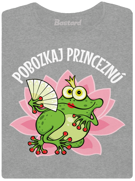 Pobozkaj princeznú a princa dámske tričko Dark Gray Melange