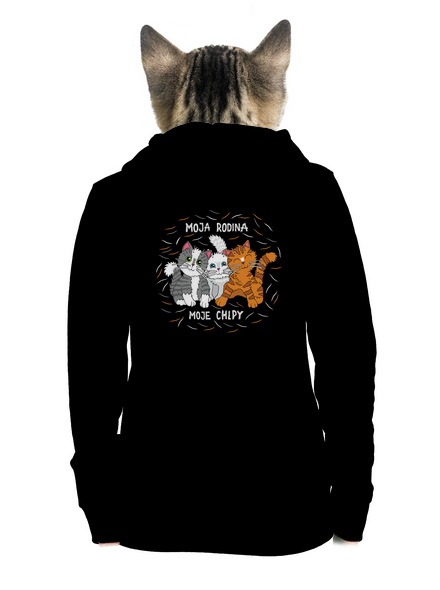 Moja rodina dámska mikina na zips Black