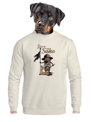 Jan Šiška unisex mikina bez kapucne Off White