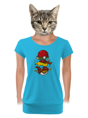 Pokémon burger dámske tričko s lemom Blue Atol