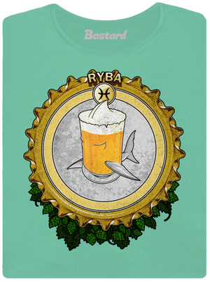 Pivný horoskop: Ryba dámske tričko prémium Mint Mal