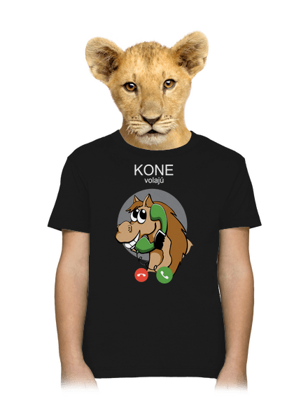 Kone volajú detské tričko Black