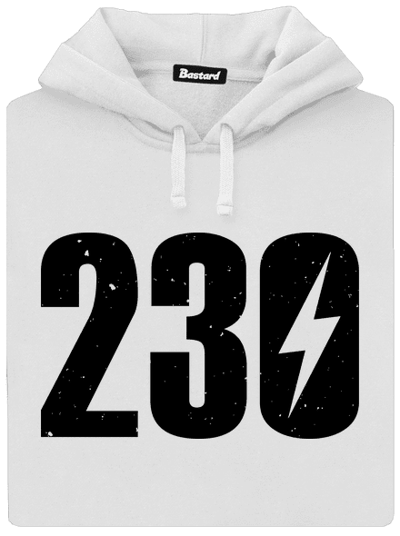 230 V dámska mikina klokanka White