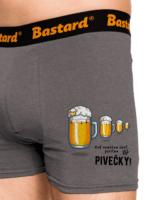 Pivečka boxerky Gray Melange