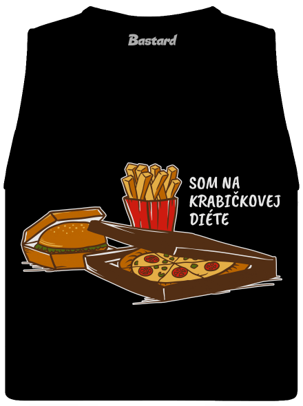 Krabičková diéta dámske tielko voľné Black