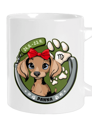 Psí horoskop: Panna veľký hrnček White