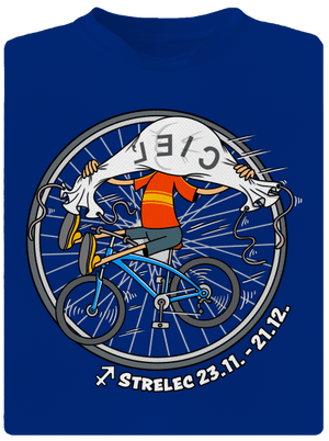 Cyklistický horoskop: Strelec pánske športové tričko Royal Blue Mal