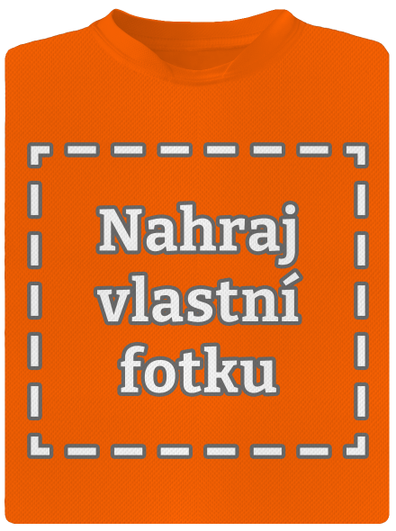 Vlastná potlač pánske športové tričko Neon Orange