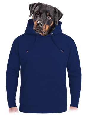 Bez potlače unisex mikina premium Navy