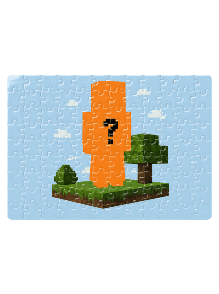 Minecraft z vlastnej fotky puzzle White
