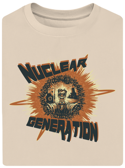 Nuclear generation 2 unisex tričko oversized Almond