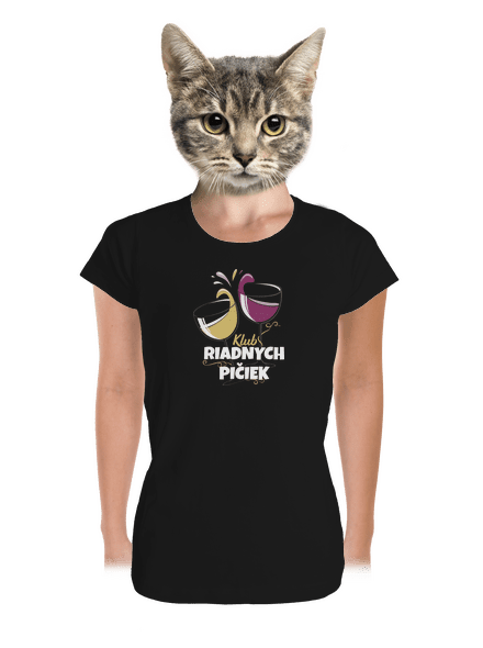 Klub riadnych pičiek dámske tričko prémium Black