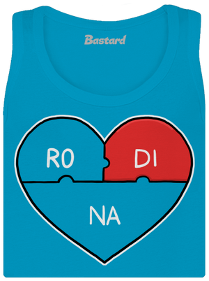 Rodinné puzzle dámske tielko klasické Blue Atol