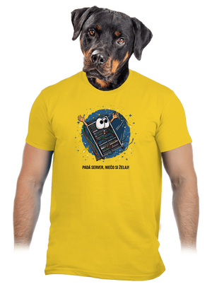 Padá server pánske tričko Gold