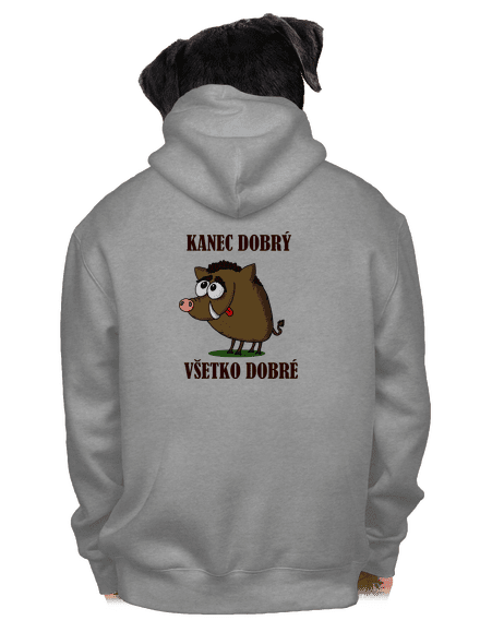 Kanec dobrý pánska mikina na zips Light Melange