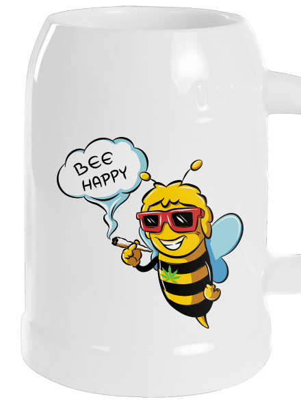 Bee happy polliter White