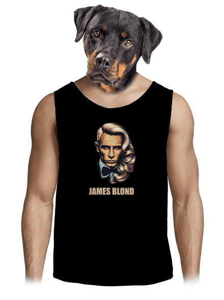 James Blond pánske tielko Black