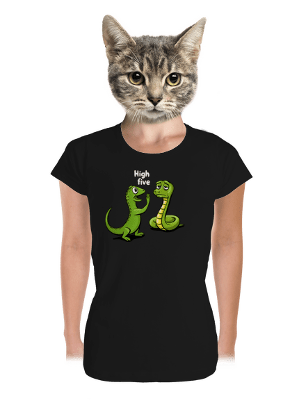 High Five dámske tričko prémium Black